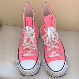 Converse Run Star Legacy Trainers Pink High Top Unisex Chuck Taylor New